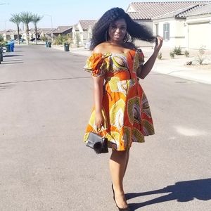 African Print Skater Dress